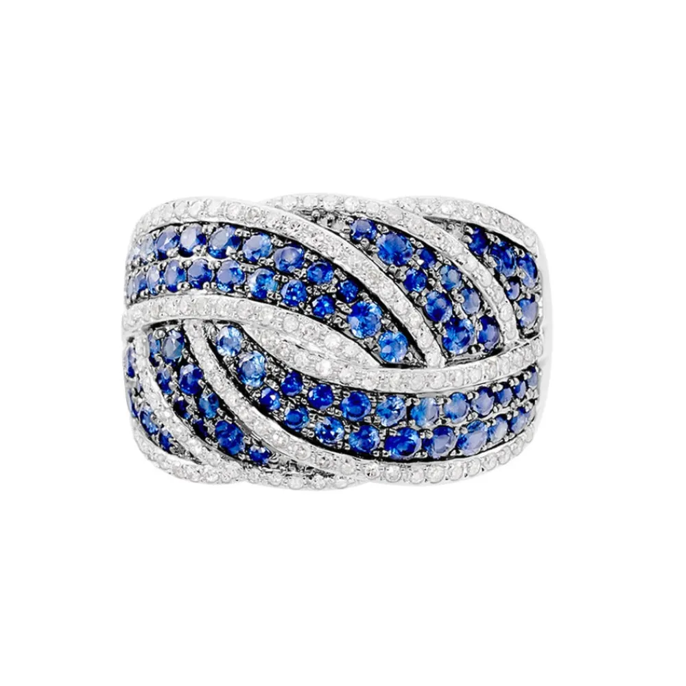 Marc Orian Bagues Saphir|Anniversaire De Mariage > Bague Rebekka Or Blanc Saphir Et Diamant