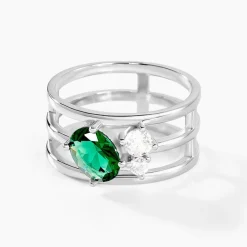 Marc Orian Bagues De Promesse|Bijoux Zirconium > Bague Romea Argent Blanc Oxyde De Zirconium