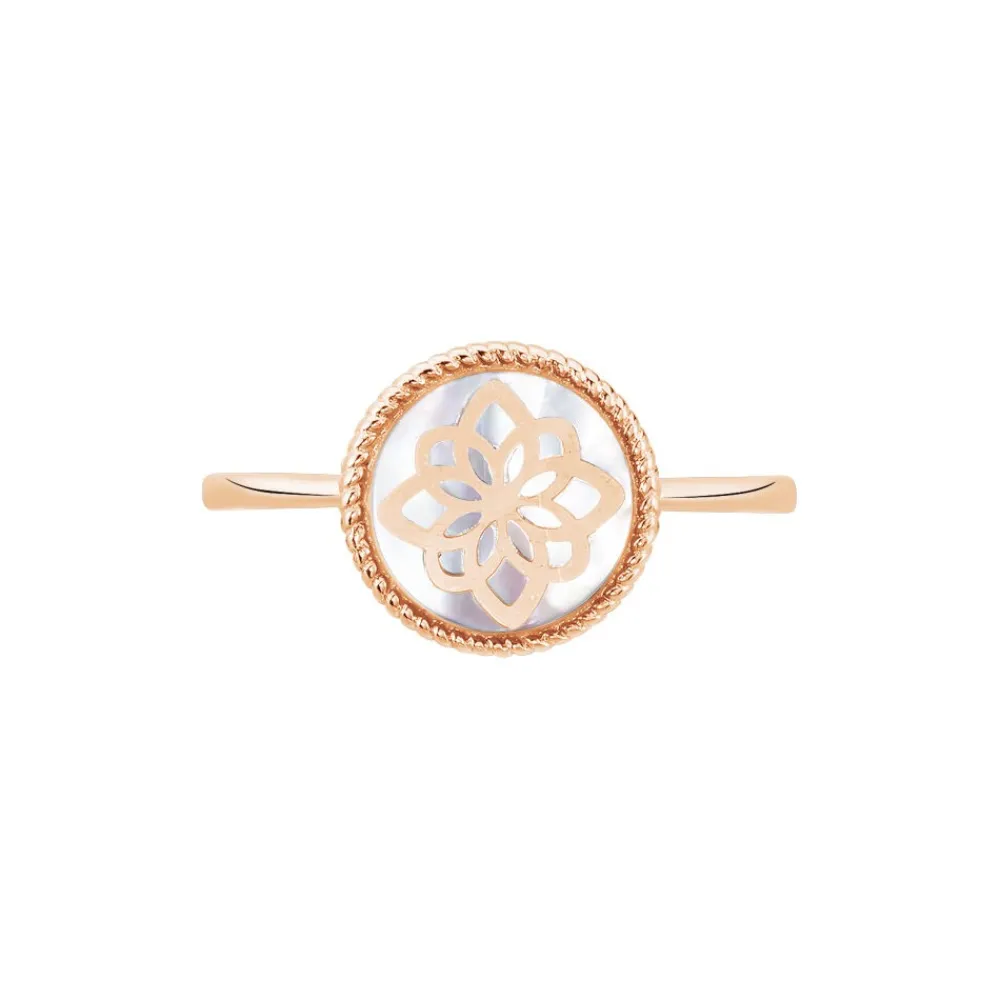Marc Orian Bagues De Promesse|Bagues > Bague Rosae Argent Rose Nacre
