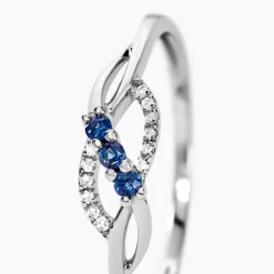 Marc Orian Bagues Saphir|Anniversaire De Mariage > Bague Rosalyne Or Blanc Saphir Et Diamant