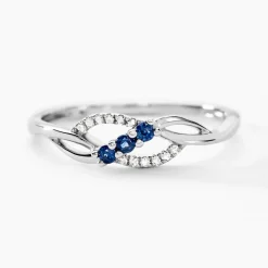 Marc Orian Bagues Saphir|Anniversaire De Mariage > Bague Rosalyne Or Blanc Saphir Et Diamant
