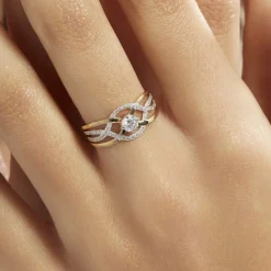 Marc Orian Bijoux Zirconium|Bagues > Bague Rozena Or Jaune Oxyde De Zirconium