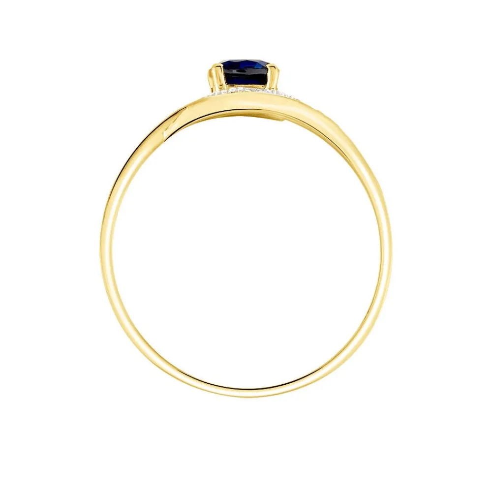 Marc Orian Anniversaire De Mariage|Bagues Saphir > Bague Sagesse Or Jaune Saphir Et Diamant