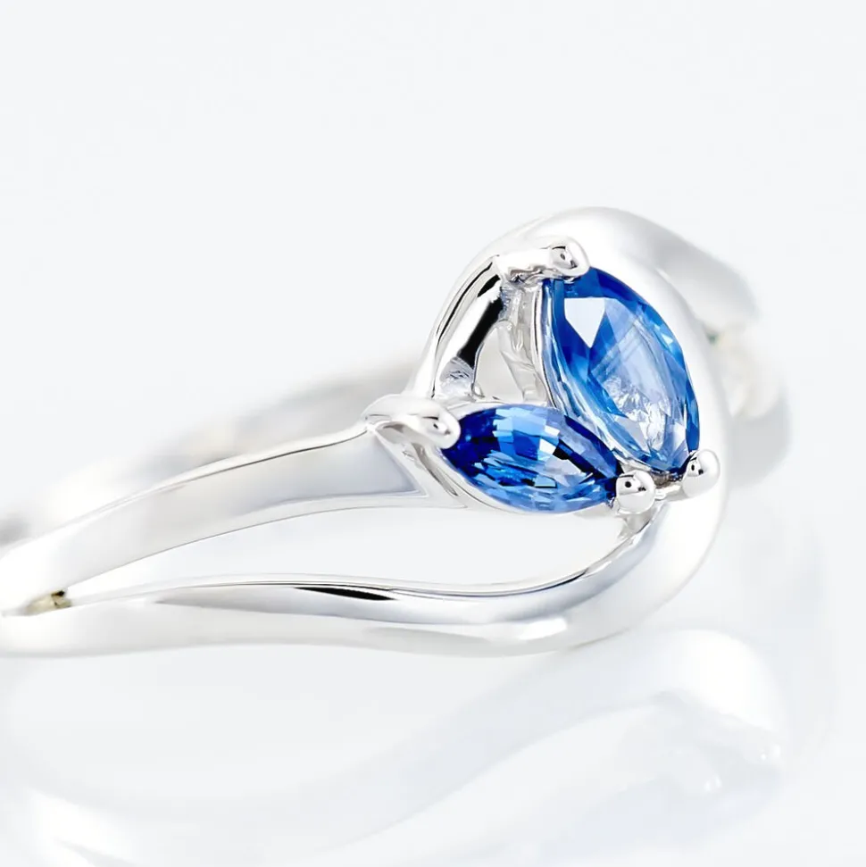 Bague Sakina Or Blanc Saphir