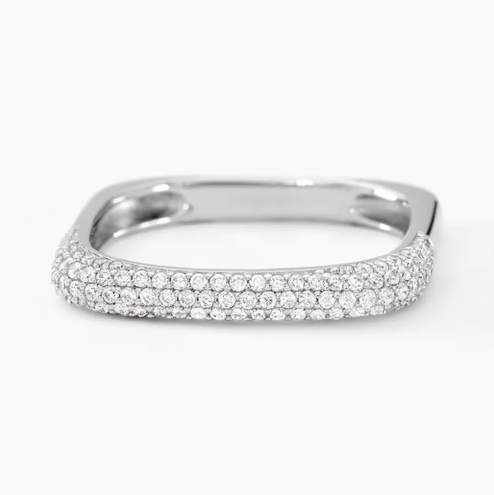 Bague Sattya Argent Blanc Oxyde De Zirconium