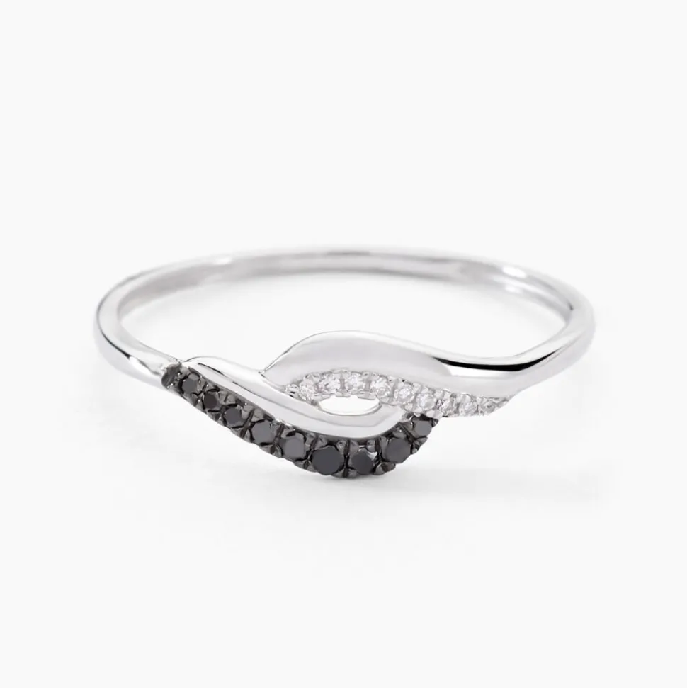 Bague Sculptural Or Blanc Diamant