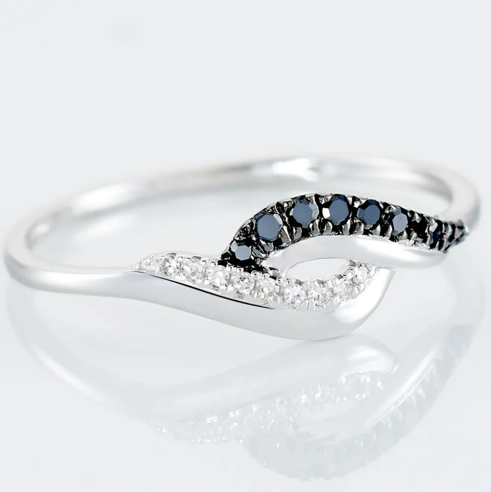 Bague Sculptural Or Blanc Diamant