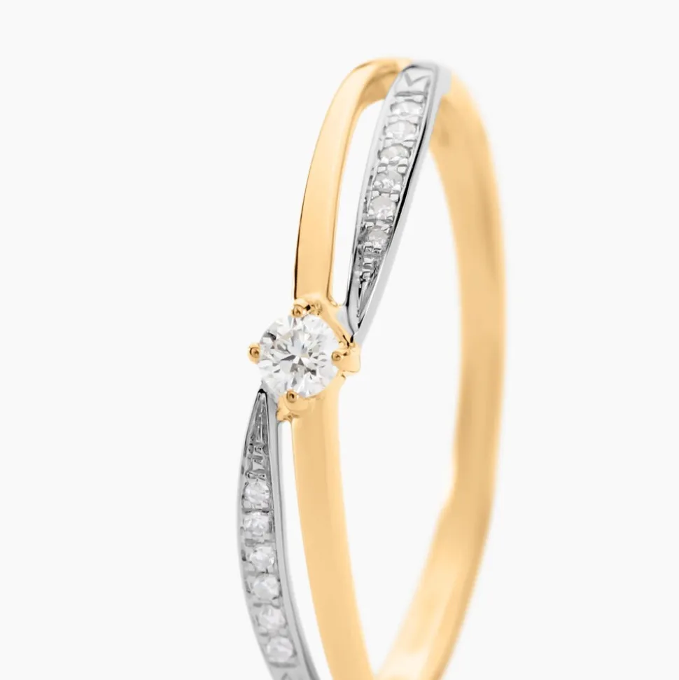 Bague Selene Or Bicolore Diamant