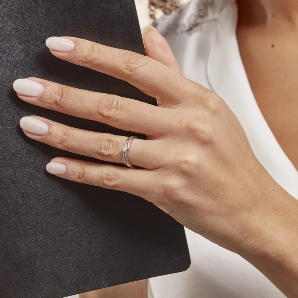 Bague Selene Or Blanc Diamant