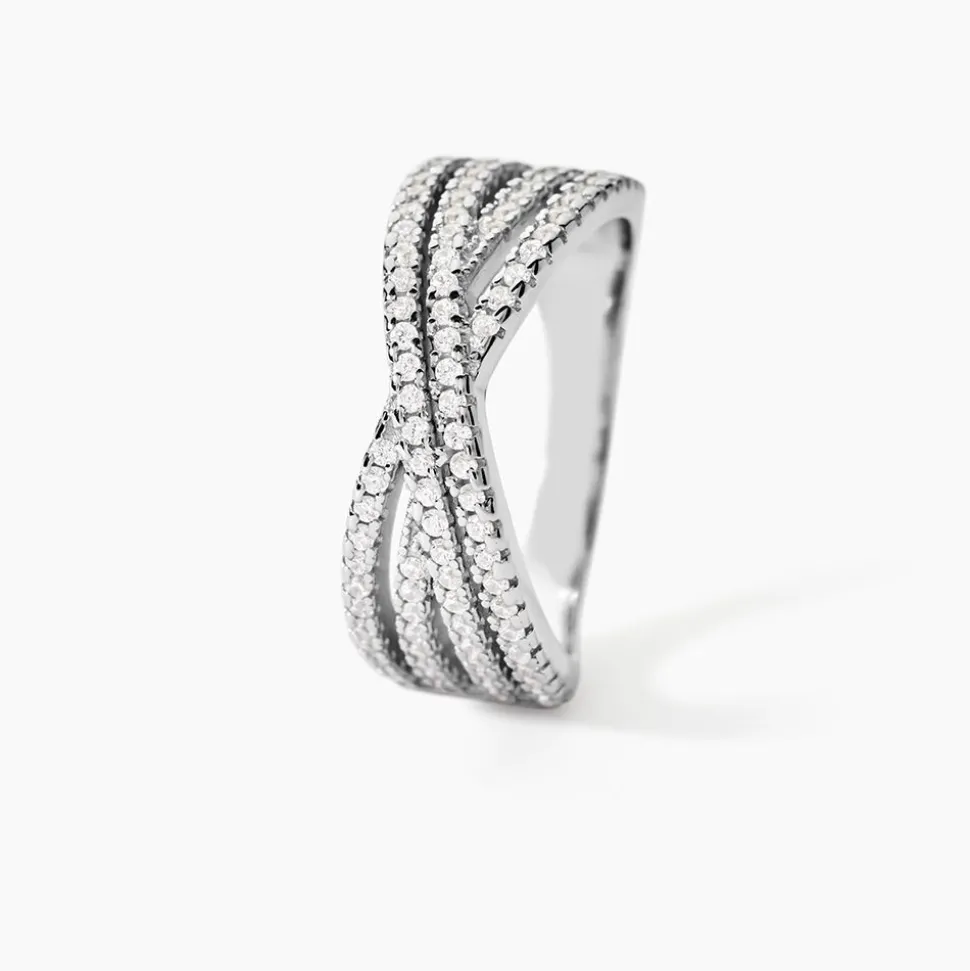 Bague Sharise Argent Blanc Oxyde De Zirconium
