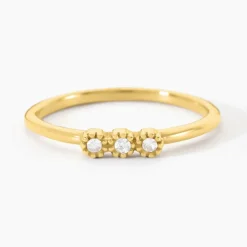 Bague Sheima Acier Jaune Cristal