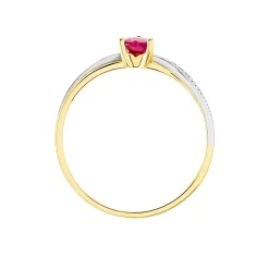 Bague Skylar Or Bicolore Rubis Diamant