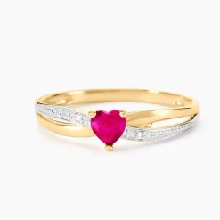 Bague Skylar Or Bicolore Rubis Diamant