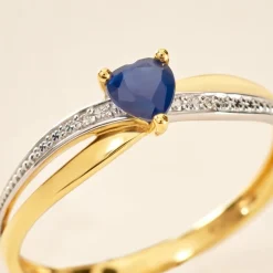 Marc Orian Anniversaire De Mariage|Bagues Saphir > Bague Skylar Diamant or bicolore saphir