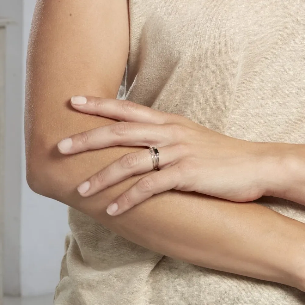 Marc Orian Bagues Fantaisie|Bijoux Zirconium > Bague Soaad Argent Blanc Oxyde De Zirconium