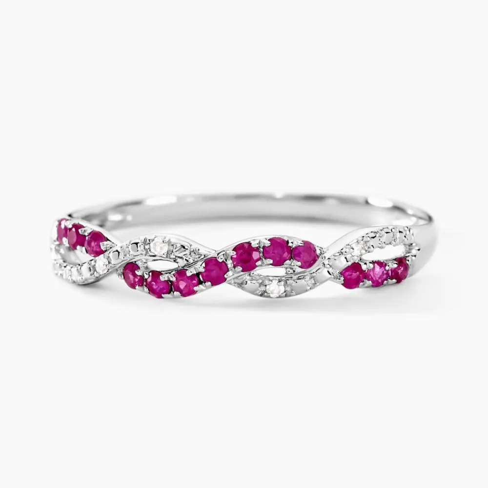 Marc Orian Bagues Rubis|Anniversaire De Mariage > Bague Sofia Or Blanc Rubis Et Diamant