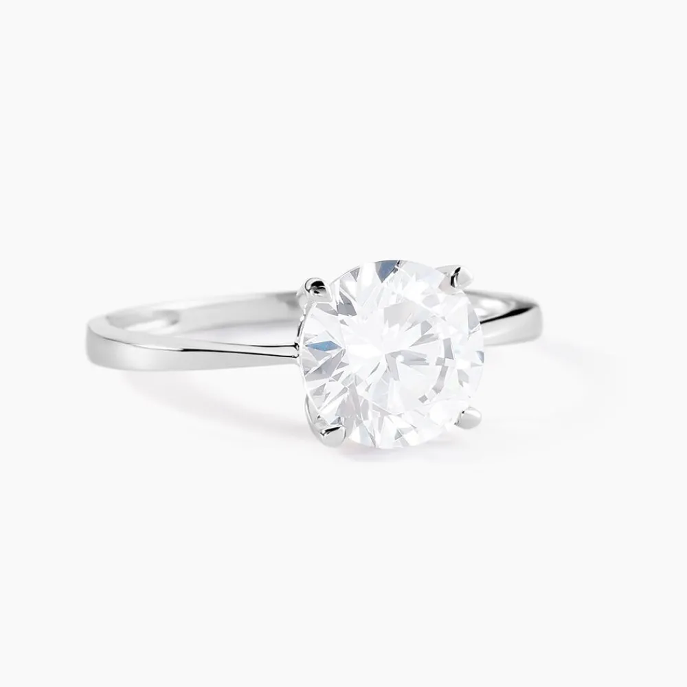 Marc Orian Bagues De Promesse|Bijoux Zirconium > Bague Solitaire Abriel Or Blanc Oxyde De Zirconium