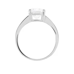 Marc Orian Bagues De Promesse|Bijoux Zirconium > Bague Solitaire Abriel Or Blanc Oxyde De Zirconium