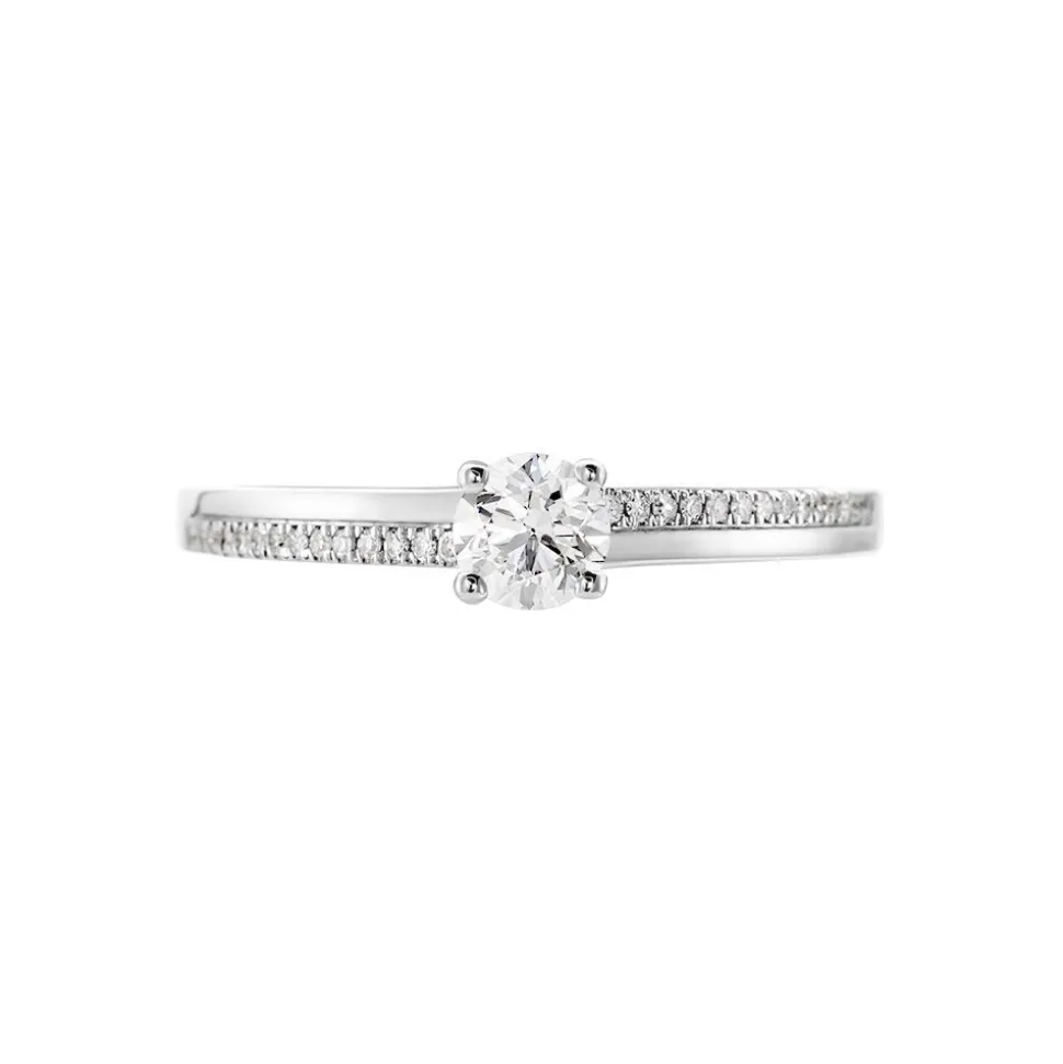 Bague Solitaire Alexandra Or Blanc Diamant
