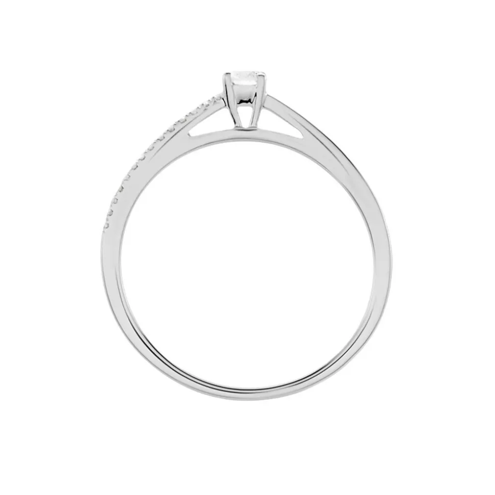Bague Solitaire Alexandra Or Blanc Diamant