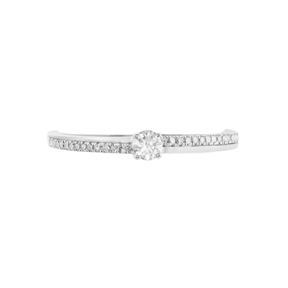Bague Solitaire Alexandra Or Blanc Diamant