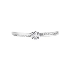 Bague Solitaire Alexandra Or Blanc Diamant