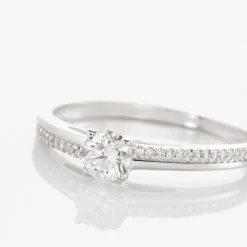 Bague Solitaire Alexandra Or Blanc Diamant