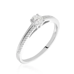Bague Solitaire Alexandra Or Blanc Diamant