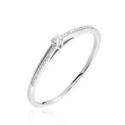 Bague Solitaire Alexandra Or Blanc Diamant