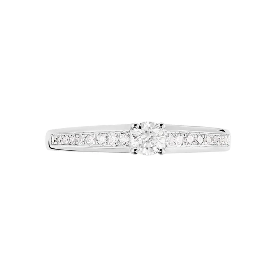 Bague Solitaire Aramis Or Blanc Diamant