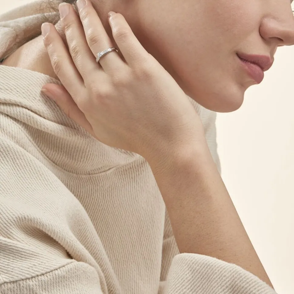 Bague Solitaire Aramis Or Blanc Diamant