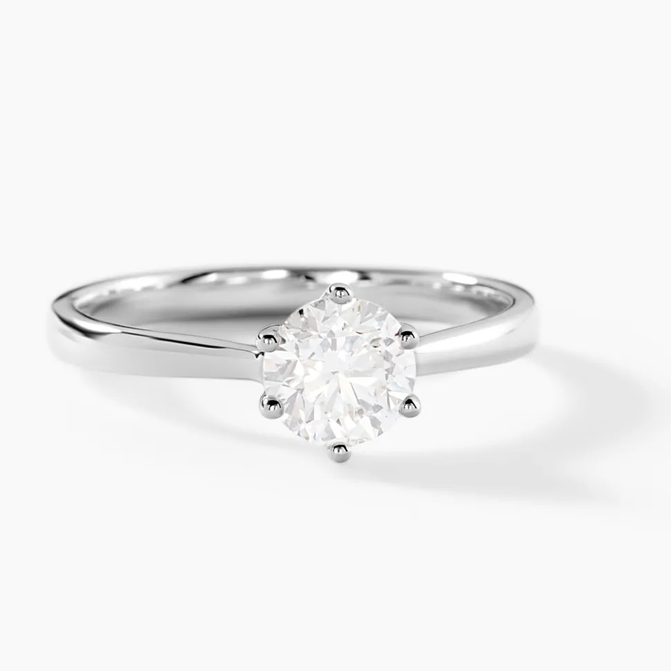 Bague Solitaire Athena Or Blanc Diamant