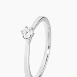 Bague Solitaire Athena Or Blanc Diamant