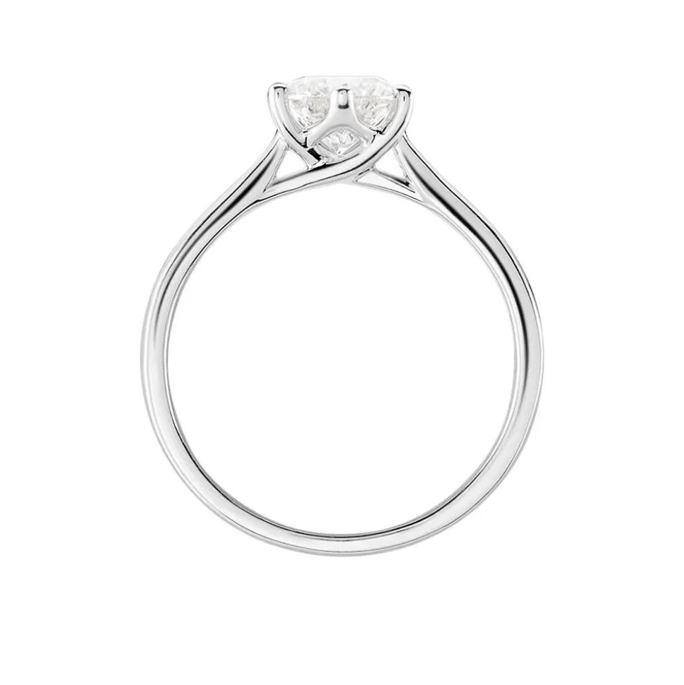 Bague Solitaire Athena Or Blanc Diamant