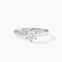 Bague Solitaire Athena Or Blanc Diamant