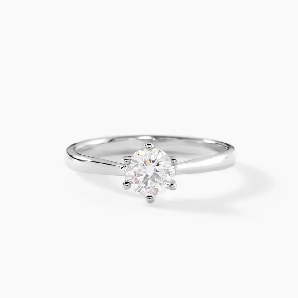 Bague Solitaire Athena Or Blanc Diamant