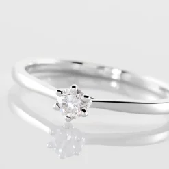 Bague Solitaire Athena Or Blanc Diamant