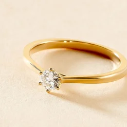 Bague Solitaire Athena Or Jaune Diamant