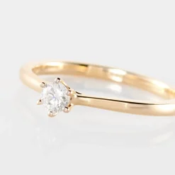 Bague Solitaire Athena Or Jaune Diamant