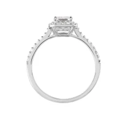 Bague Solitaire Cadmos Argent Blanc Oxyde De Zirconium