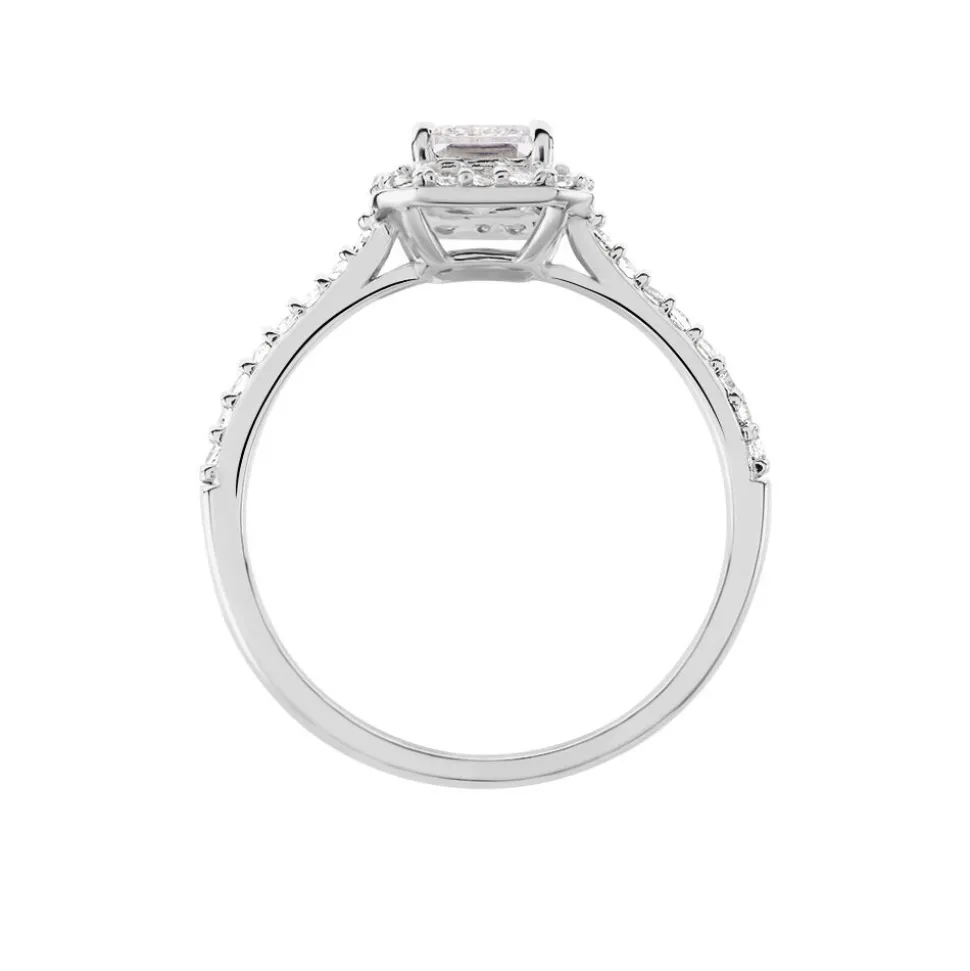 Bague Solitaire Cadmos Argent Blanc Oxyde De Zirconium