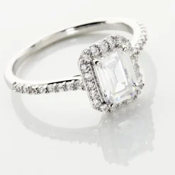 Bague Solitaire Cadmos Argent Blanc Oxyde De Zirconium