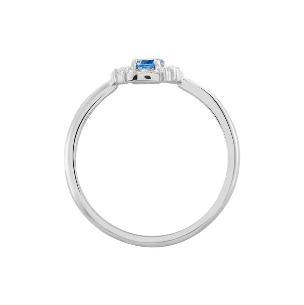 Bague Solitaire Carren Argent Blanc Oxyde De Zirconium