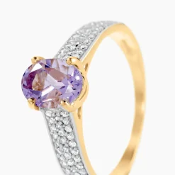 Marc Orian Anniversaire De Mariage|Bagues > Bague Solitaire Crista Or Jauneamethyste Et Oxyde