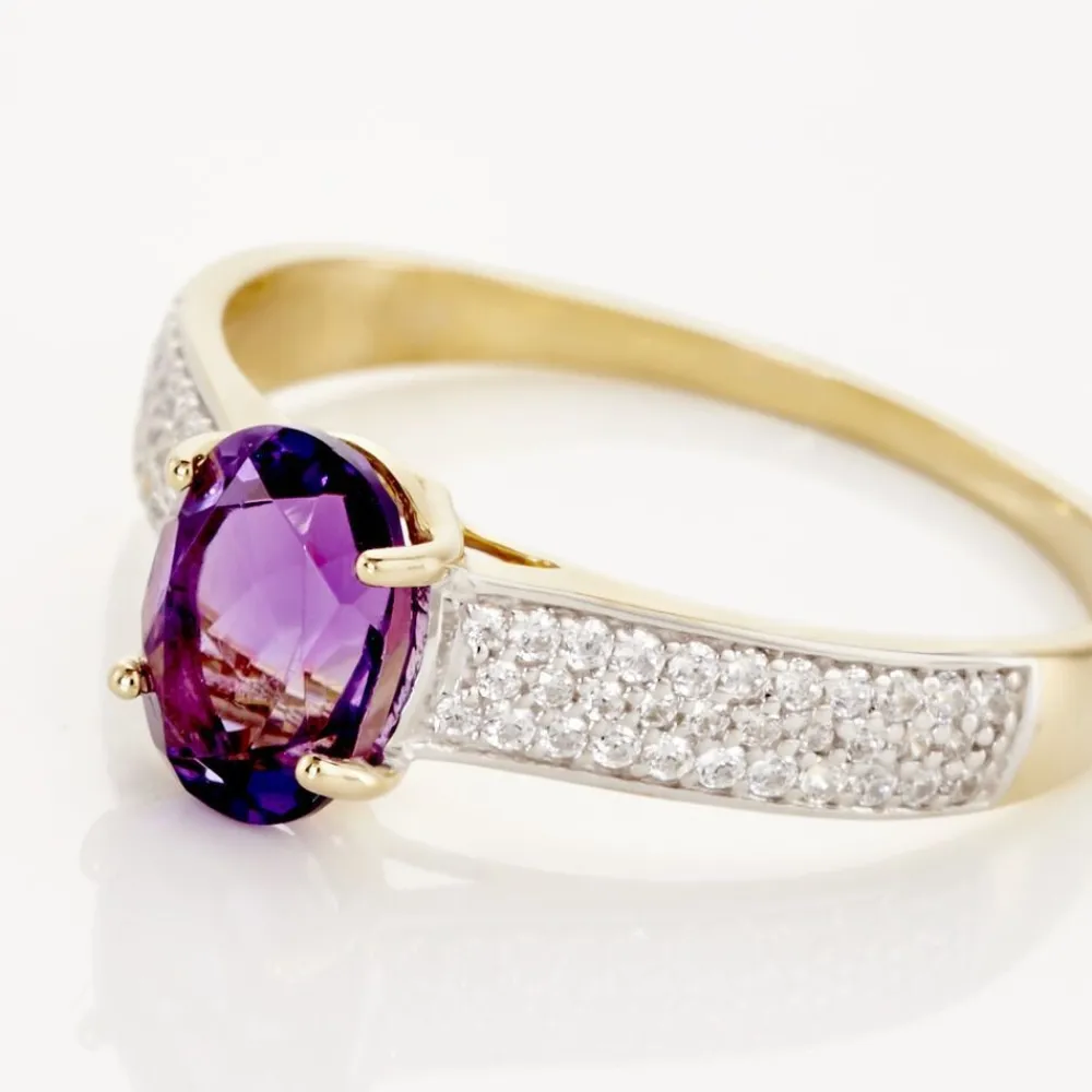 Marc Orian Anniversaire De Mariage|Bagues > Bague Solitaire Crista Or Jauneamethyste Et Oxyde