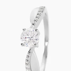 Bague Solitaire Doralicia Argent Blanc Oxyde De Zirconium