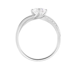 Marc Orian Bijoux Fantaisie|Bijoux Argent > Bague Solitaire Essie Argent Blanc Oxyde De Zirconium