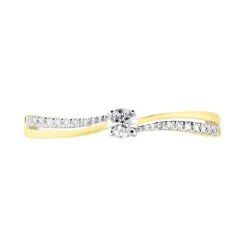 Marc Orian Anniversaire De Mariage|Bagues De Fiançailles > Bague Solitaire Finesse Or Jaune Diamant Diamants