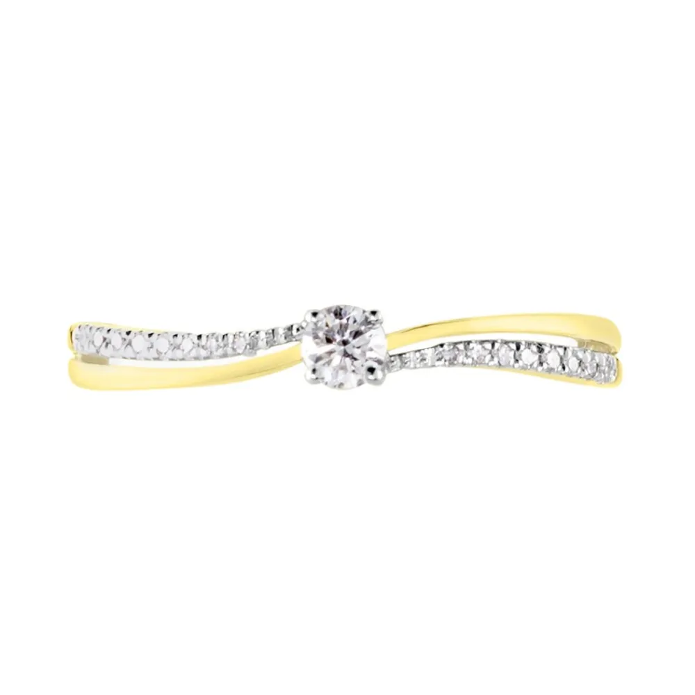 Marc Orian Anniversaire De Mariage|Bagues De Fiançailles > Bague Solitaire Finesse Or Jaune Diamant Diamants