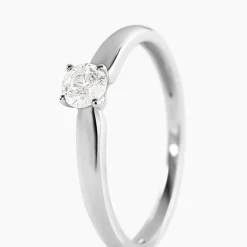 Marc Orian Anniversaire De Mariage|Bagues De Fiançailles > Bague Solitaire Flora Or Blanc Diamant